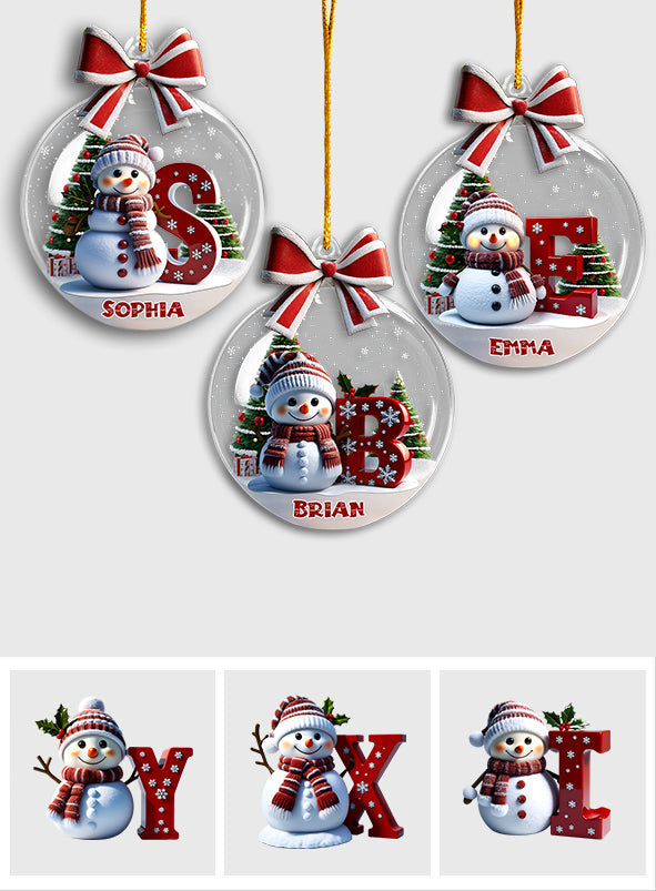 Merry Christmas - Personalized Family Transparent Ornament
