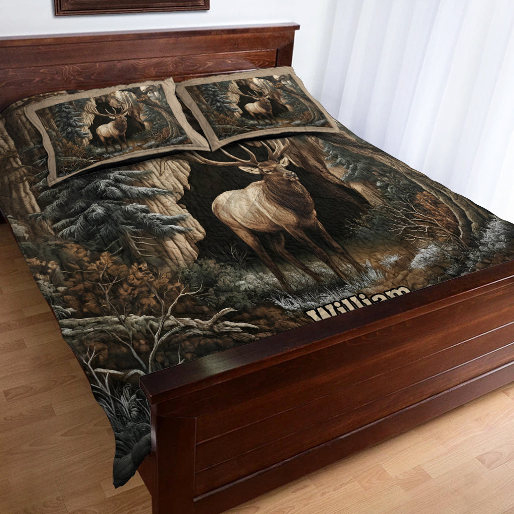 Perfect Gift For Hunting Lovers - Personalized Hunting Quilt Set