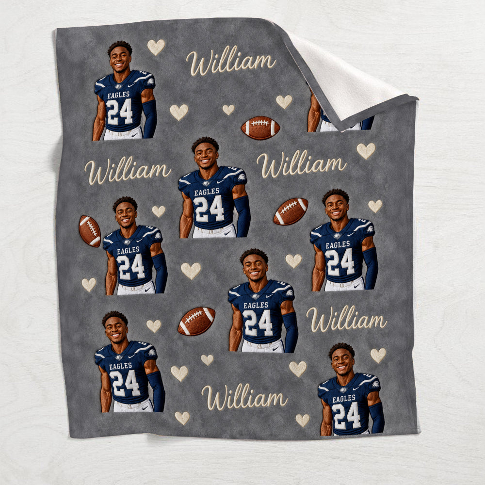 Custom Any Photo - Personalized Football Blanket