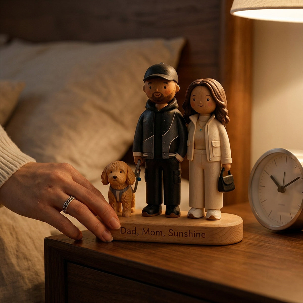 Happy Family - Personalized Family Custom Shaped Wood Plaque