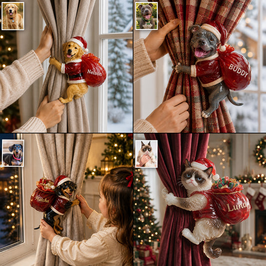 Merry Dogmas - Personalized Dog Curtain Tieback