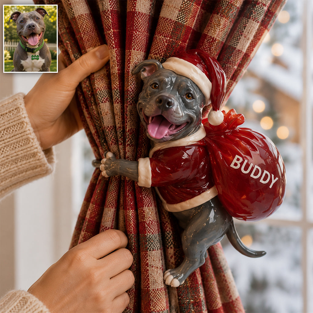 Merry Dogmas - Personalized Dog Curtain Tieback