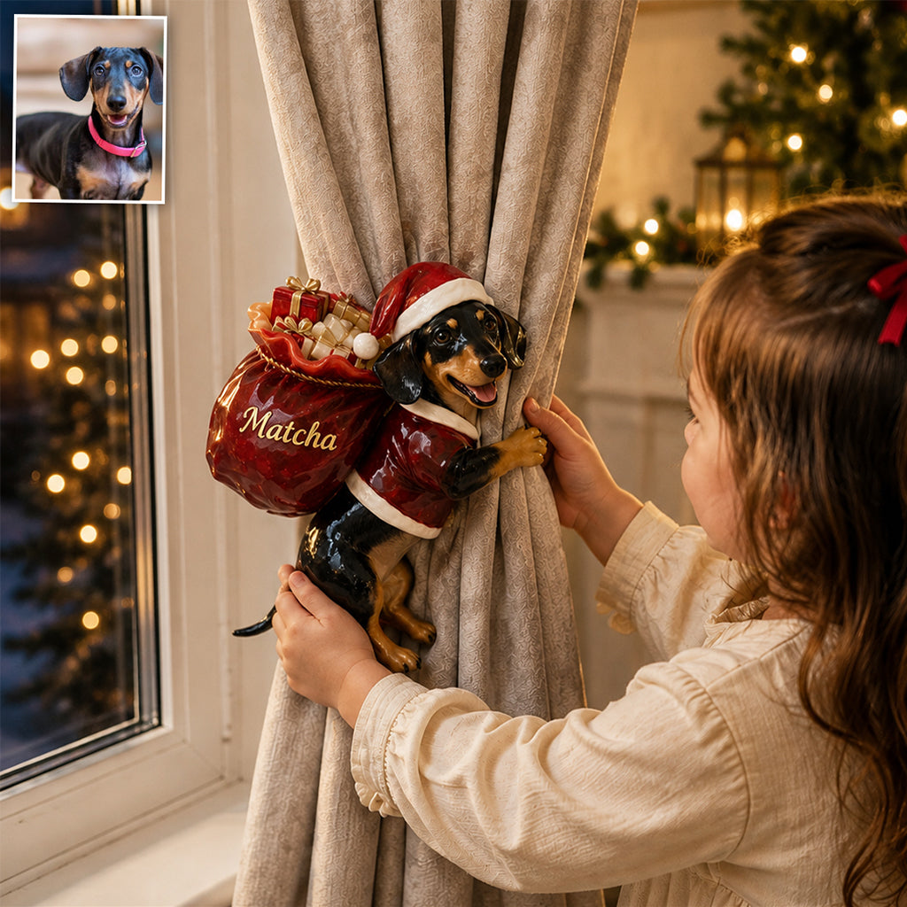 Merry Dogmas - Personalized Dog Curtain Tieback