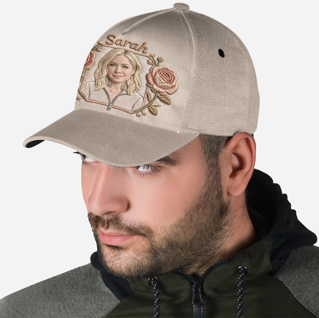 Custom Any Photo - Personalized Birth Month Flower Classic Cap