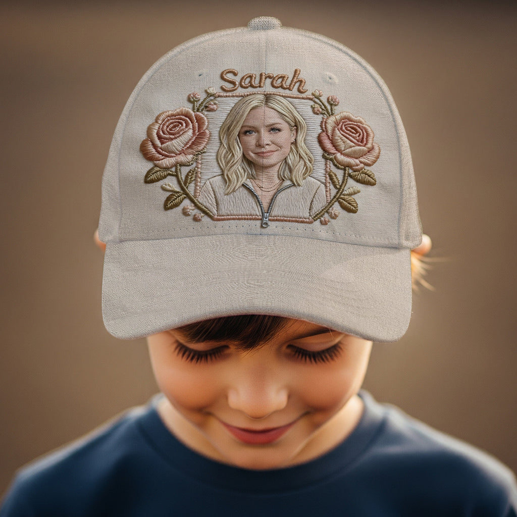 Custom Any Photo - Personalized Birth Month Flower Classic Cap