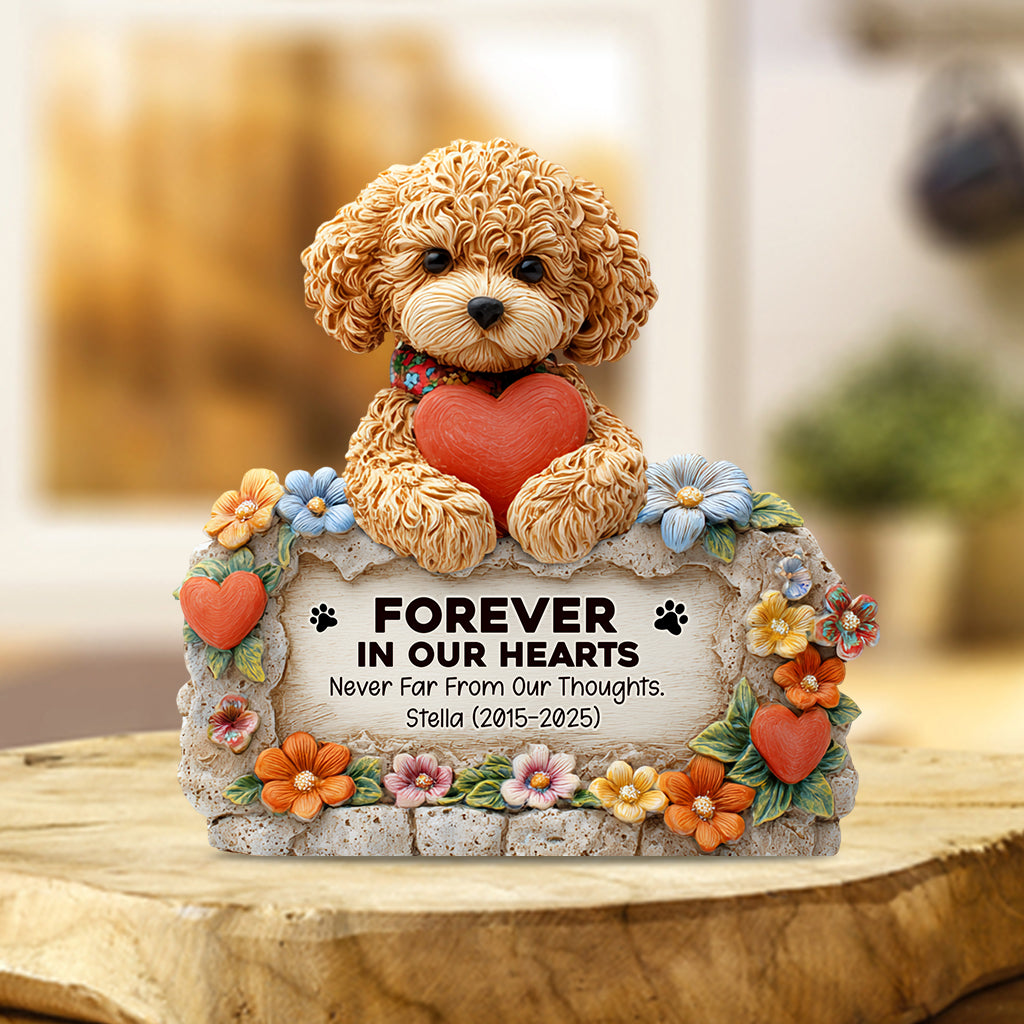 Forever In Our Hearts - Personalized Dog Custom Shaped Acrylic Plaque