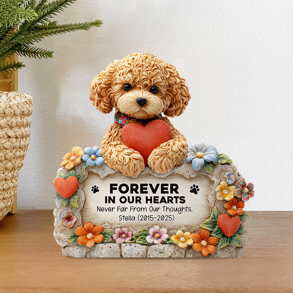 Forever In Our Hearts - Personalized Dog Custom Shaped Acrylic Plaque