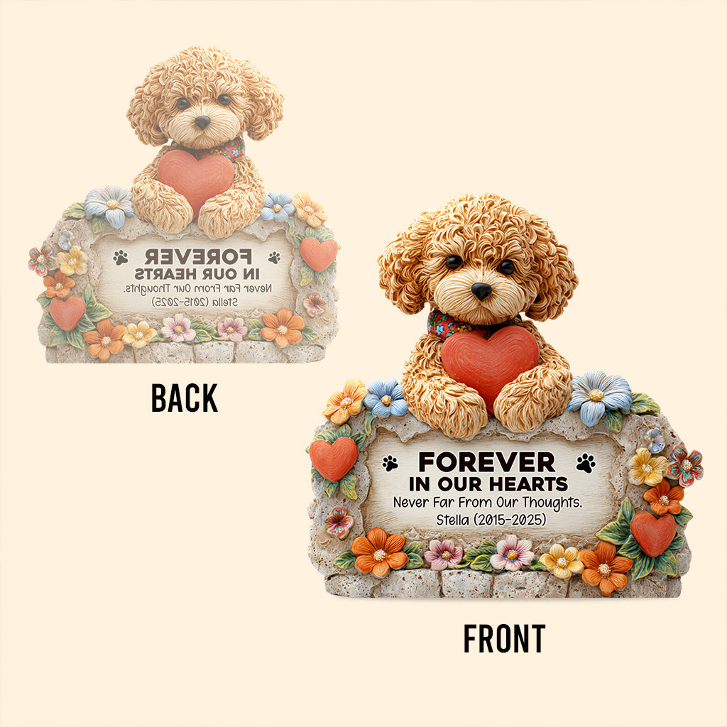 Forever In Our Hearts - Personalized Dog Custom Shaped Acrylic Plaque