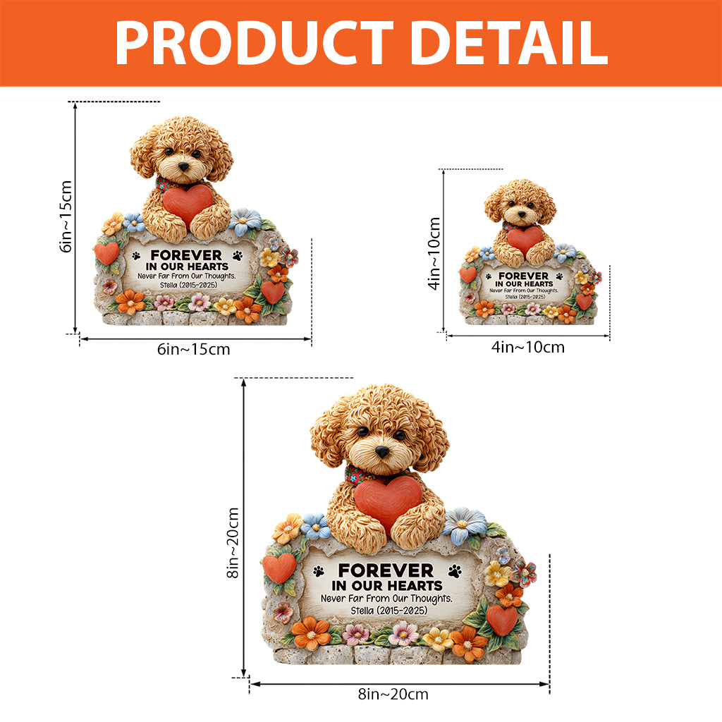 Forever In Our Hearts - Personalized Dog Custom Shaped Acrylic Plaque