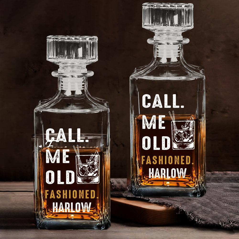 Whiskey Lover Gift - Personalized Father Whiskey Decanter Set