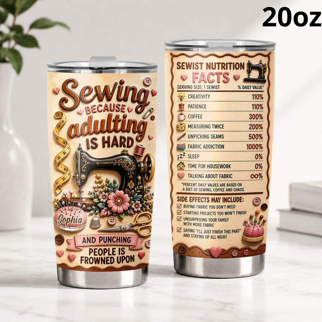 Love Sewing - Personalized Sewing Tumbler