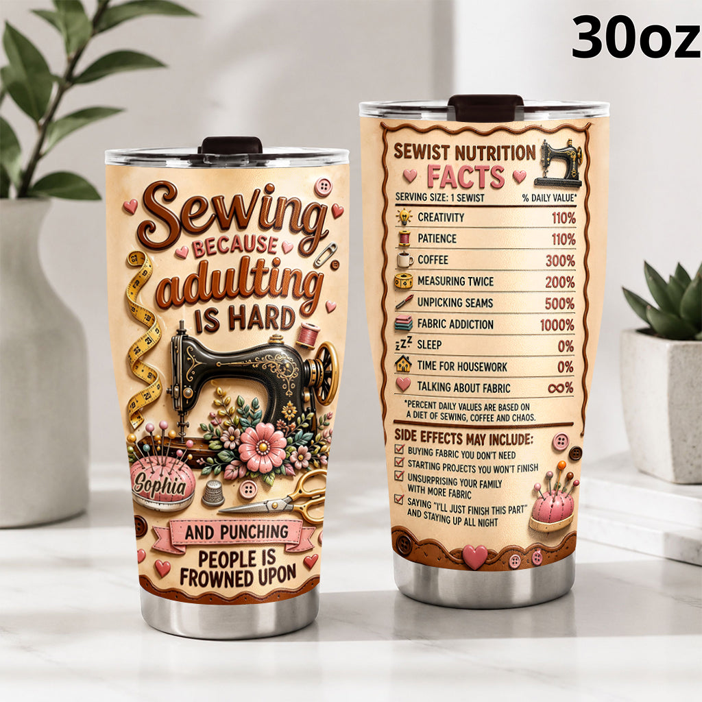 Love Sewing - Personalized Sewing Tumbler