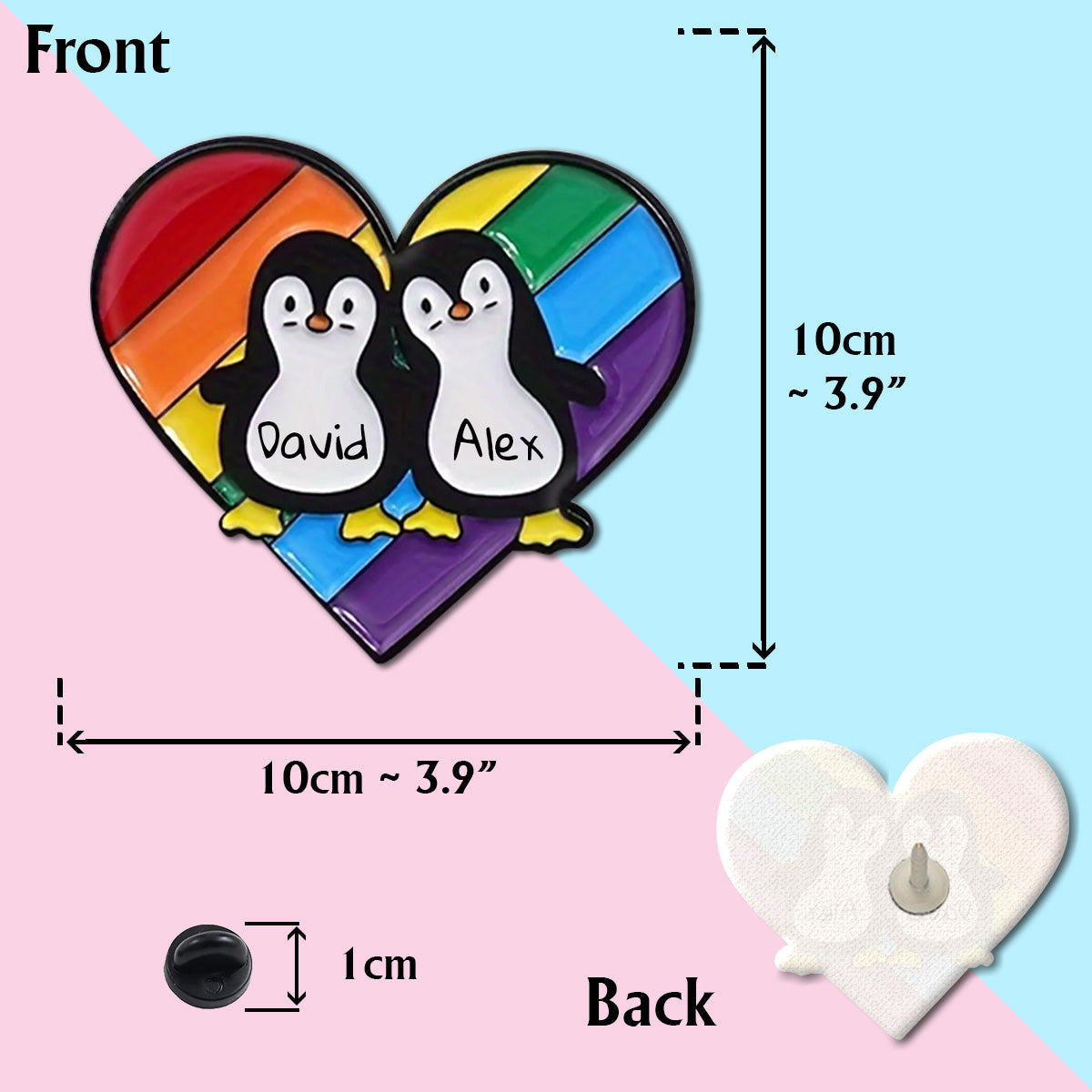 Love Is Love - Personalized LGBT Support Pin