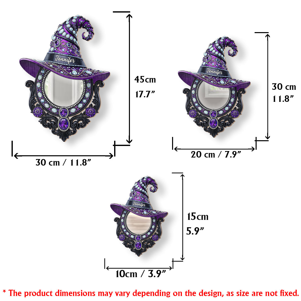 The Witch Is In - Personalized Witch Wall Hanging Mirror