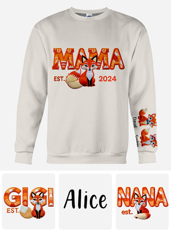 Mama Fox - Personalized Mother All Over Shirt