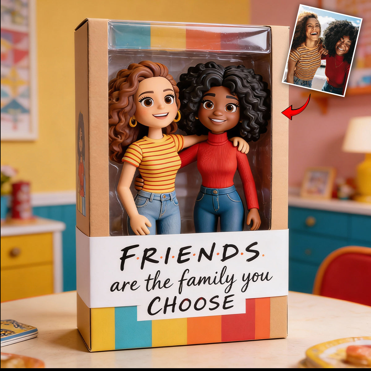 Friends Forever - Personalized Bestie Custom Shaped Acrylic Plaque