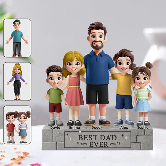 Best Dad Ever - Personalized Father Custom Shaped Acrylic Plaque