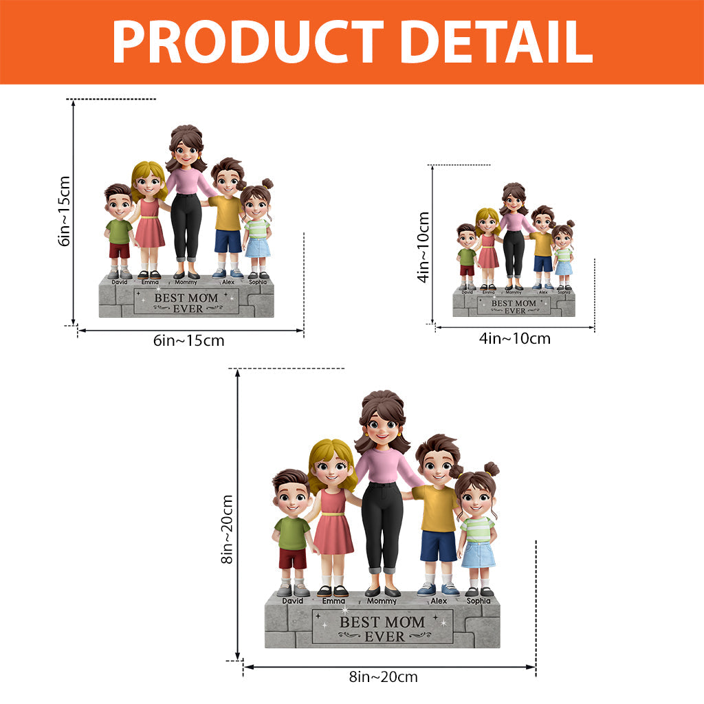 Best Dad Ever - Personalized Father Custom Shaped Acrylic Plaque