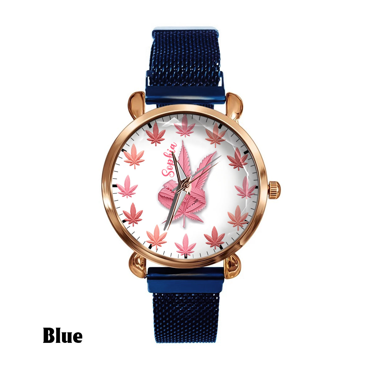 Pink Cannabis - Personalized Weed Women Hand Watch