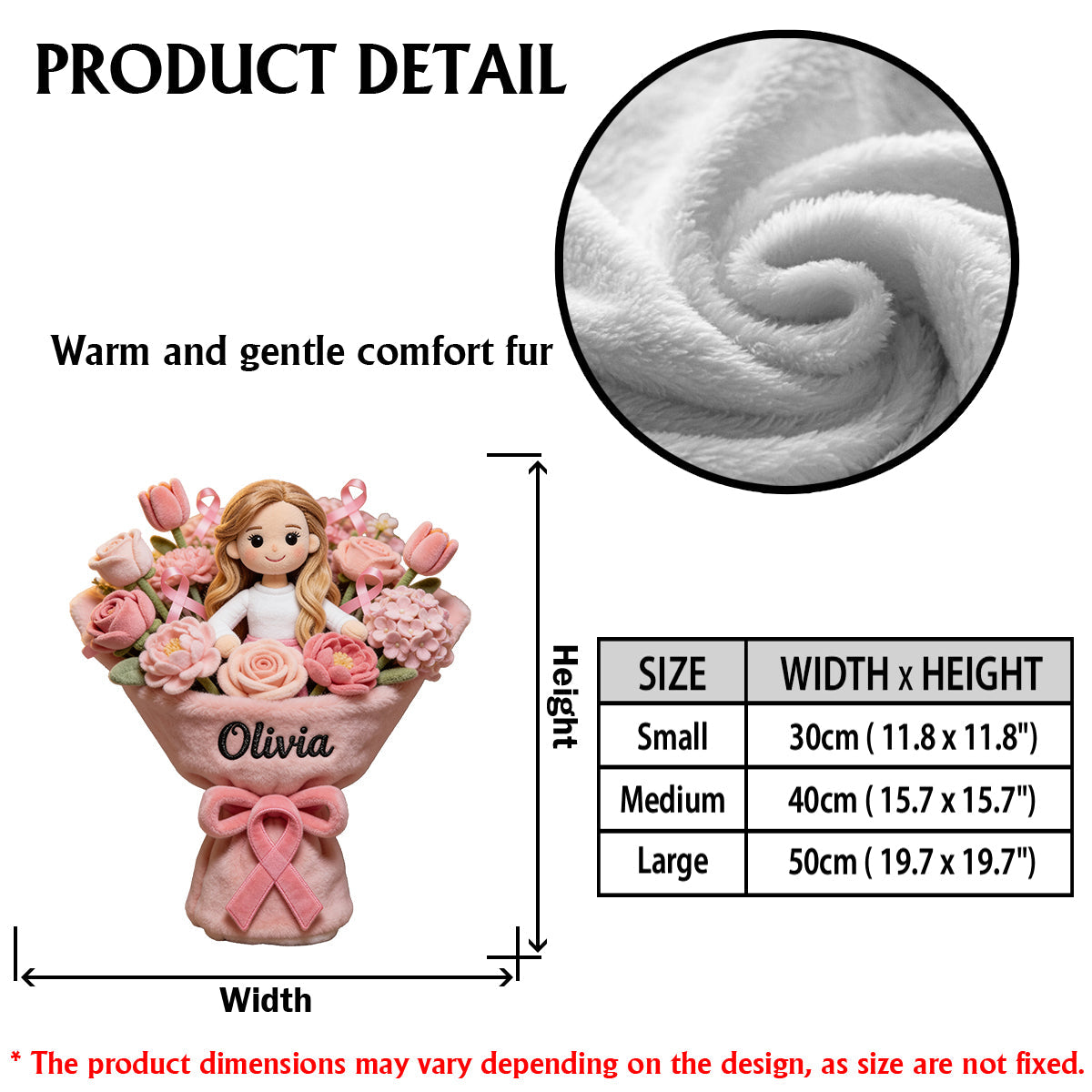 Breast Cancer Awareness - Personalized Breast Cancer Awareness Premium Faux Fur Pillow