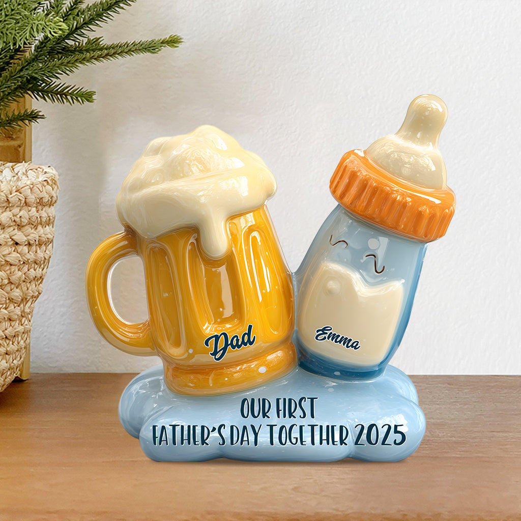 Our First Father's Day Together - Personalized Father Custom Shaped Acrylic Plaque