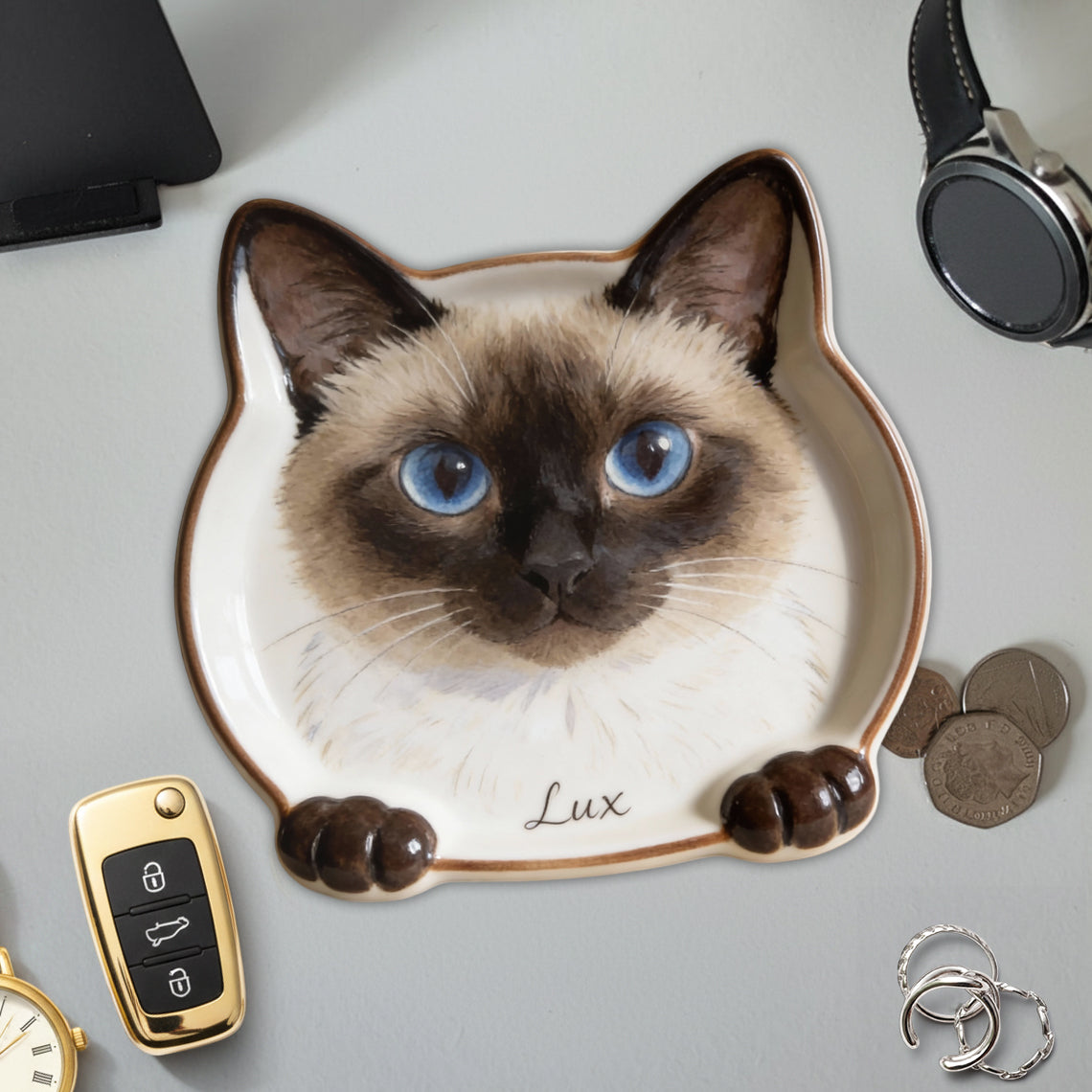 Custom Photo - Personalized Cat Catch-All Tray