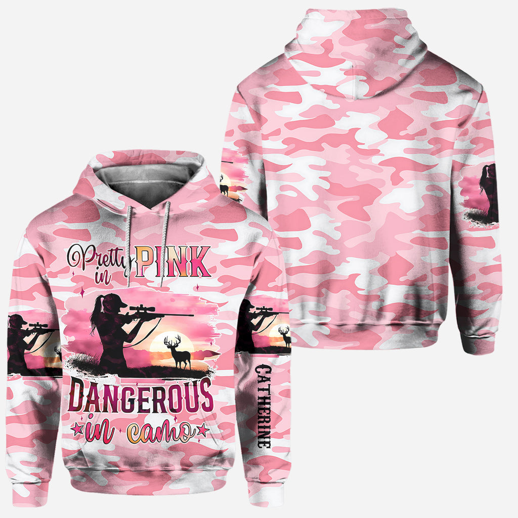 Pink Camo - Personalized Hunting Hoodie and Leggings