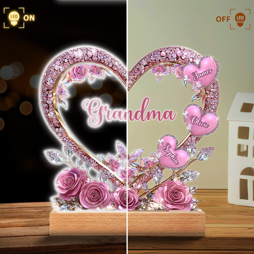 Grandma's Mom's Sweethearts - Personalized Grandma Custom Shaped Acrylic Plaque
