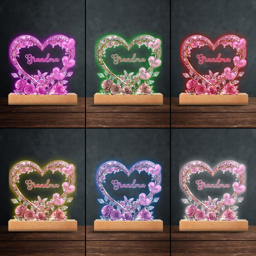 Grandma's Mom's Sweethearts - Personalized Grandma Custom Shaped Acrylic Plaque