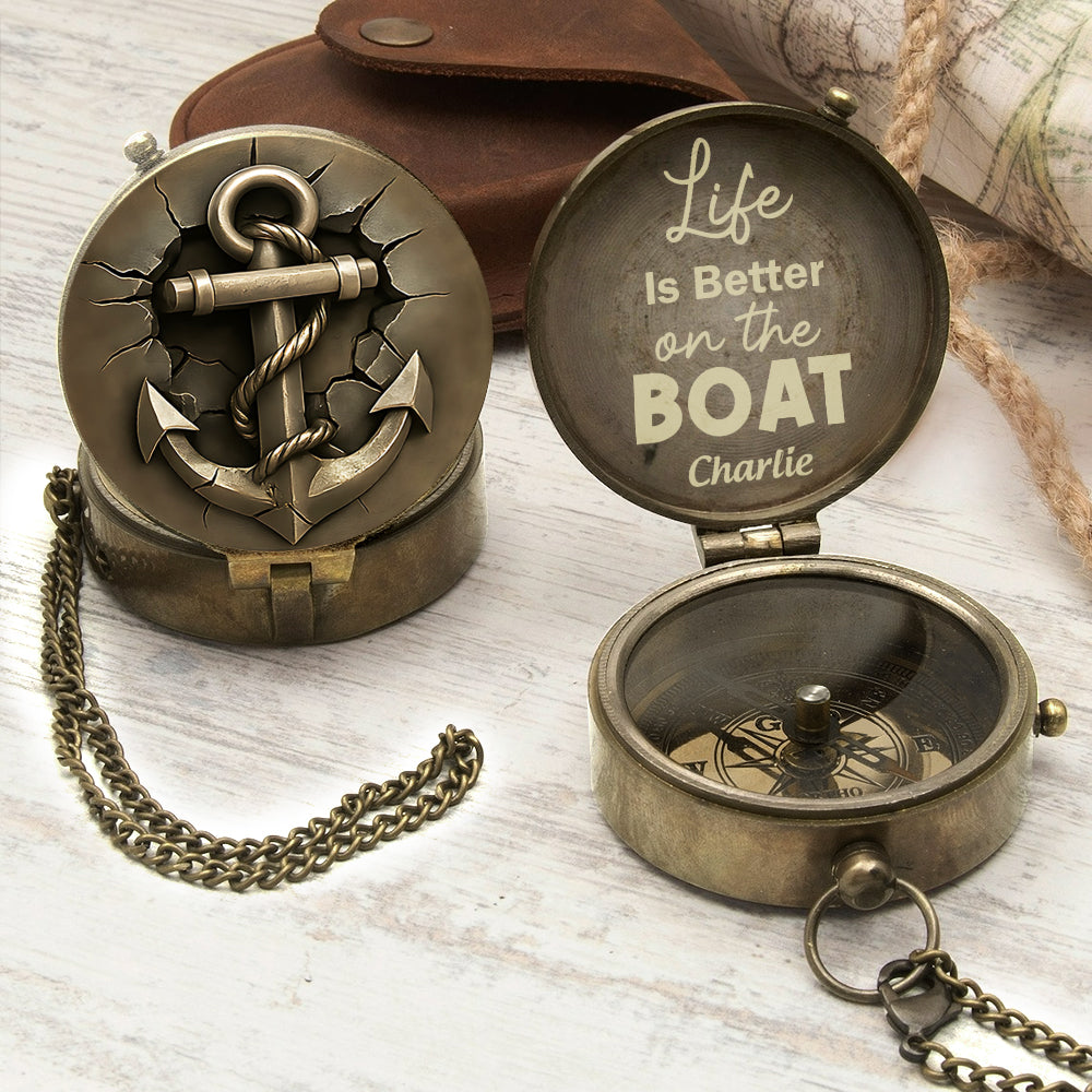 Nautical Marine Life - Personalized Boating Compass