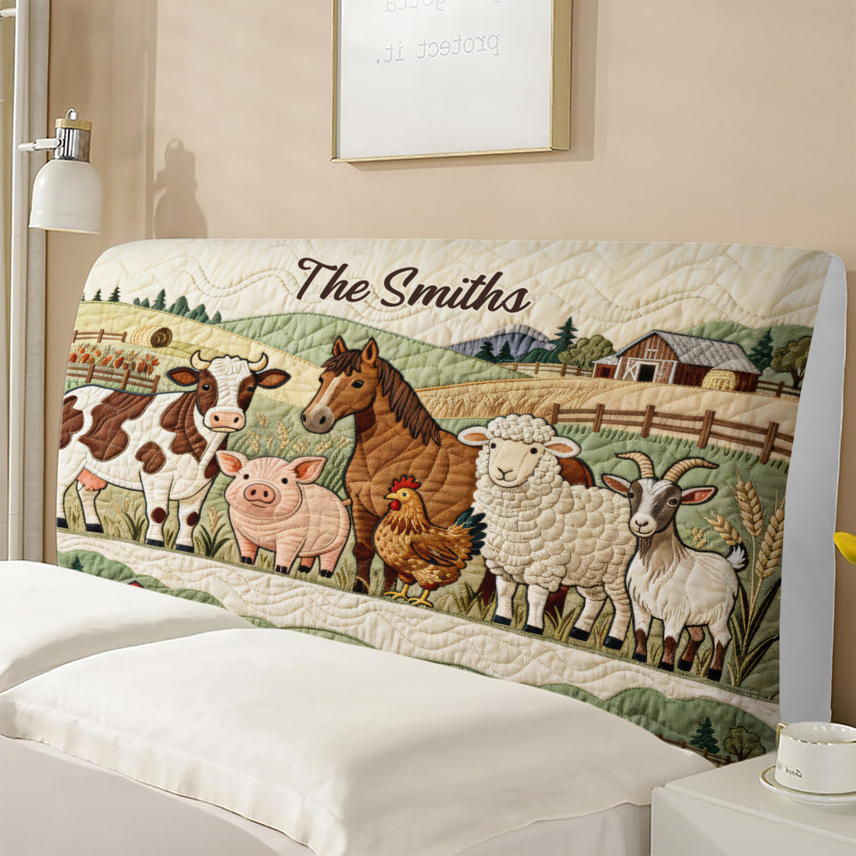 Farmhouse - Personalized Farmer Headboard Slipcover
