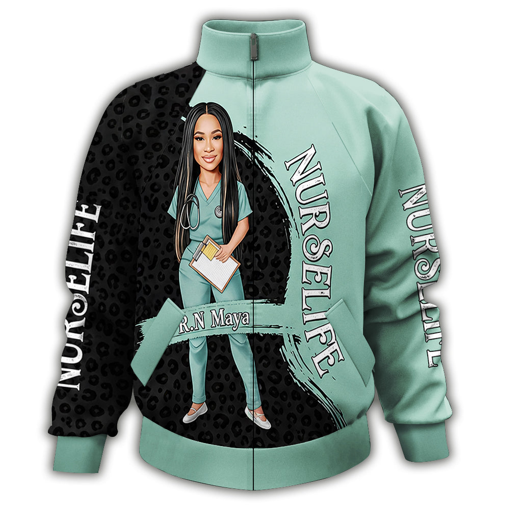 Nurse Life Custom From Any Photo - Personalized Nurse Zip Jacket