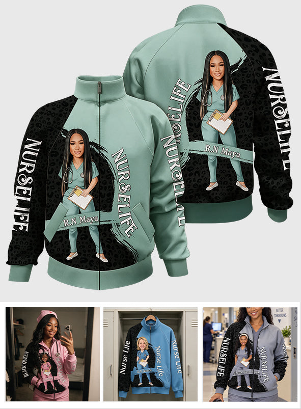 Nurse Life Custom From Any Photo - Personalized Nurse Zip Jacket