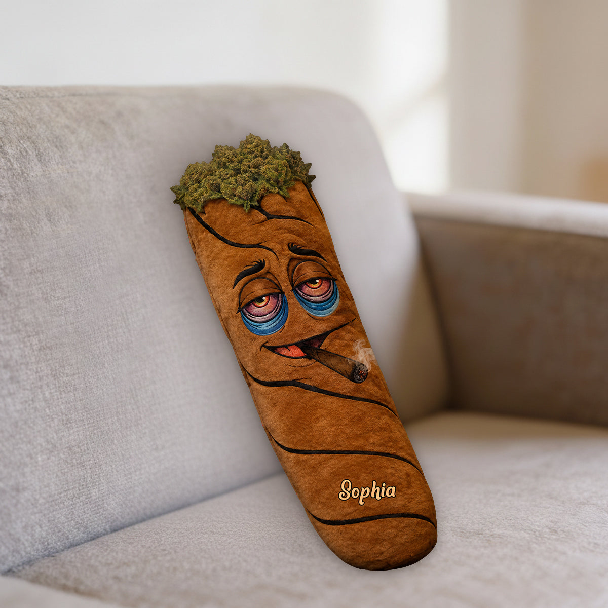 Stoner Gift - Personalized Weed Premium Faux Fur Pillow