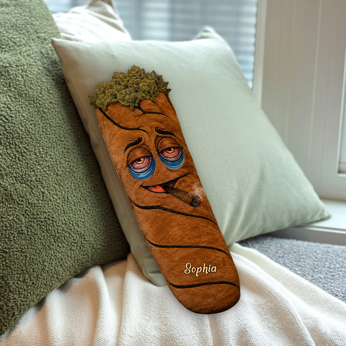 Stoner Gift - Personalized Weed Premium Faux Fur Pillow