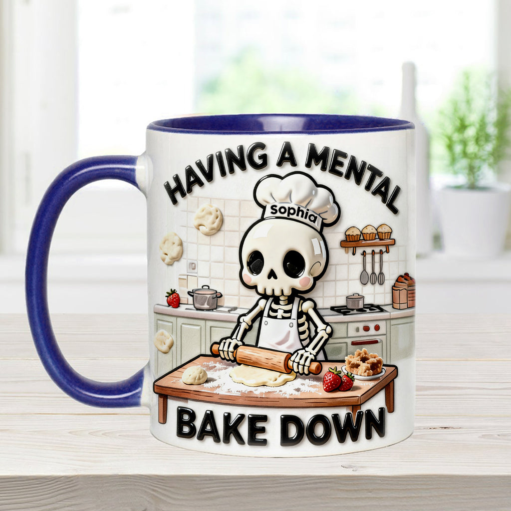 Having a Mental Bake Down - Personalized Baking Accent Mug & Coaster