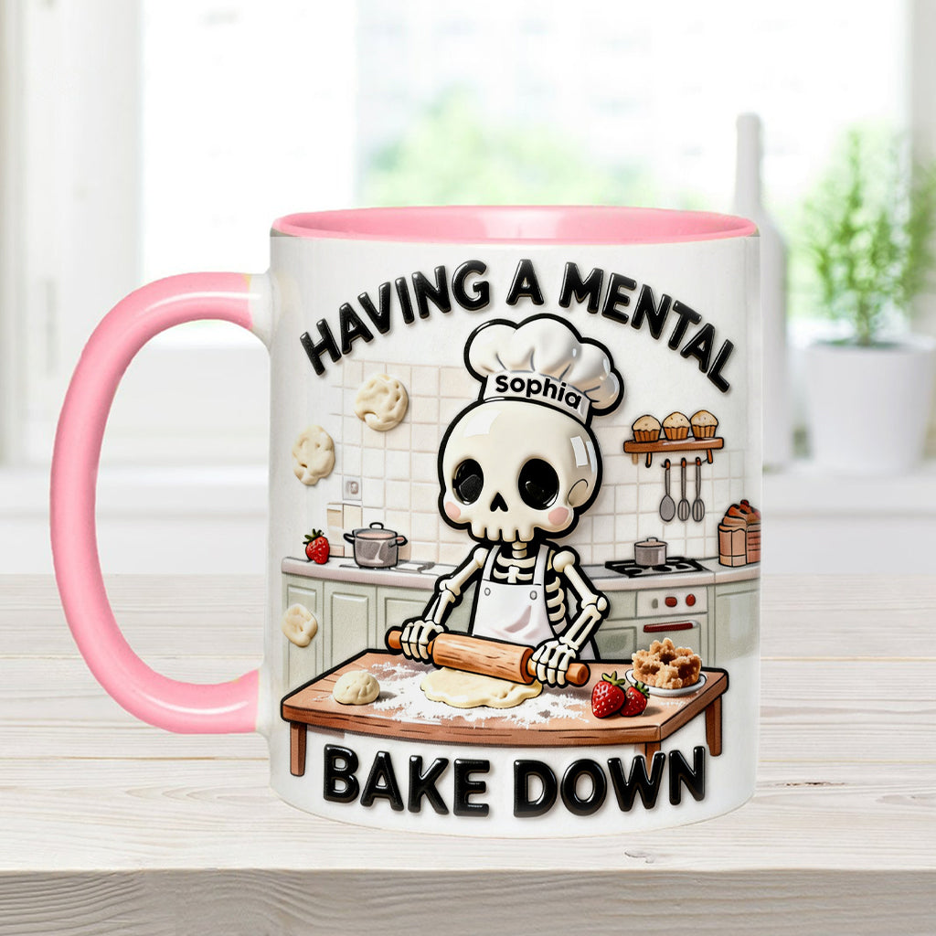 Having a Mental Bake Down - Personalized Baking Accent Mug & Coaster