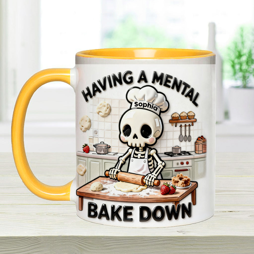 Having a Mental Bake Down - Personalized Baking Accent Mug & Coaster