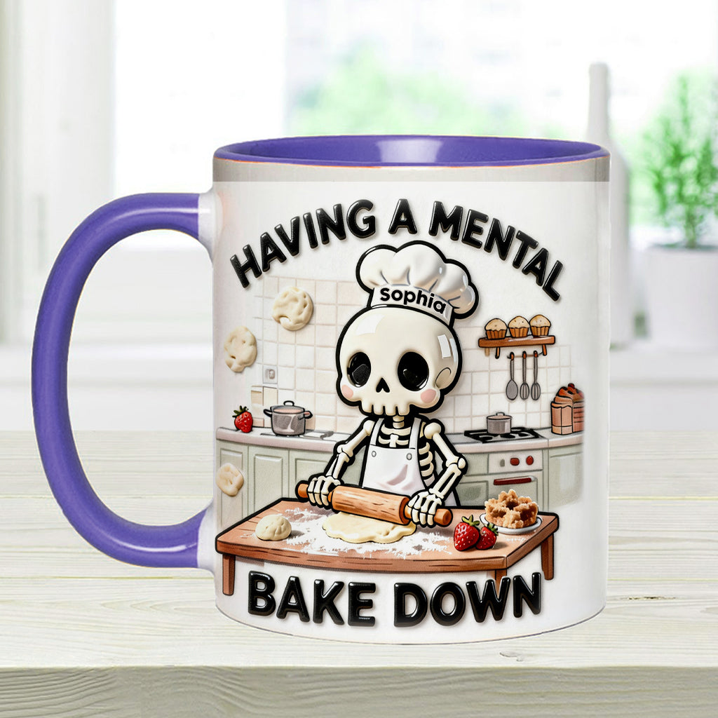 Having a Mental Bake Down - Personalized Baking Accent Mug & Coaster