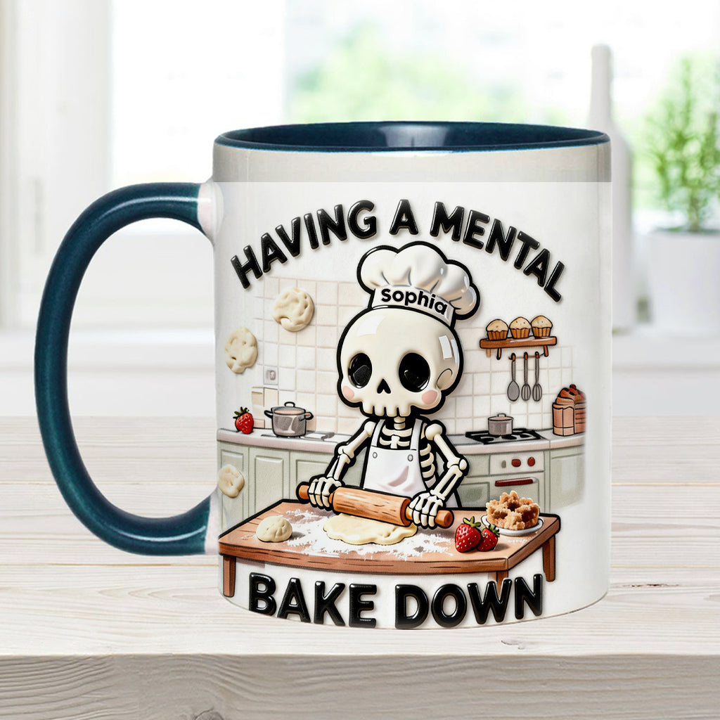 Having a Mental Bake Down - Personalized Baking Accent Mug & Coaster