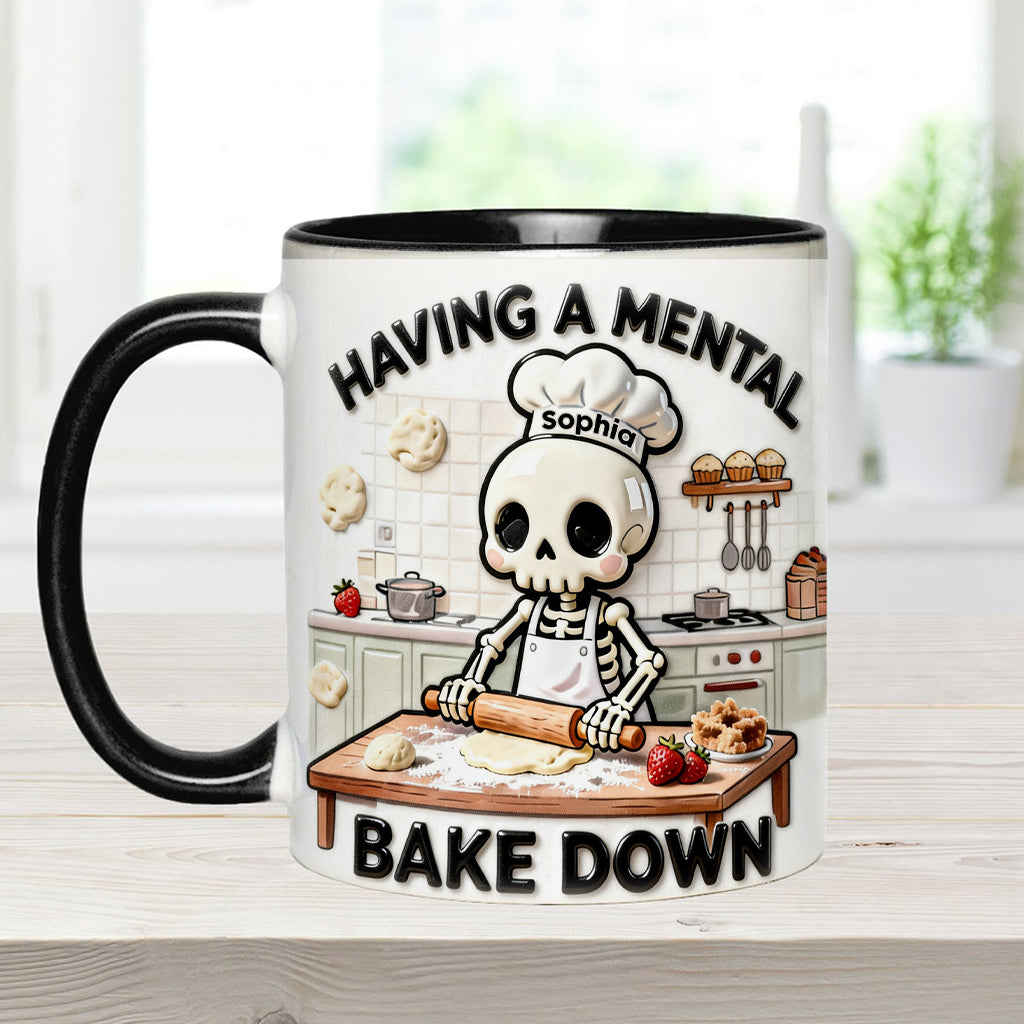 Having a Mental Bake Down - Personalized Baking Accent Mug & Coaster