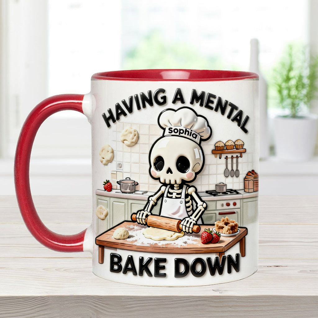 Having a Mental Bake Down - Personalized Baking Accent Mug & Coaster