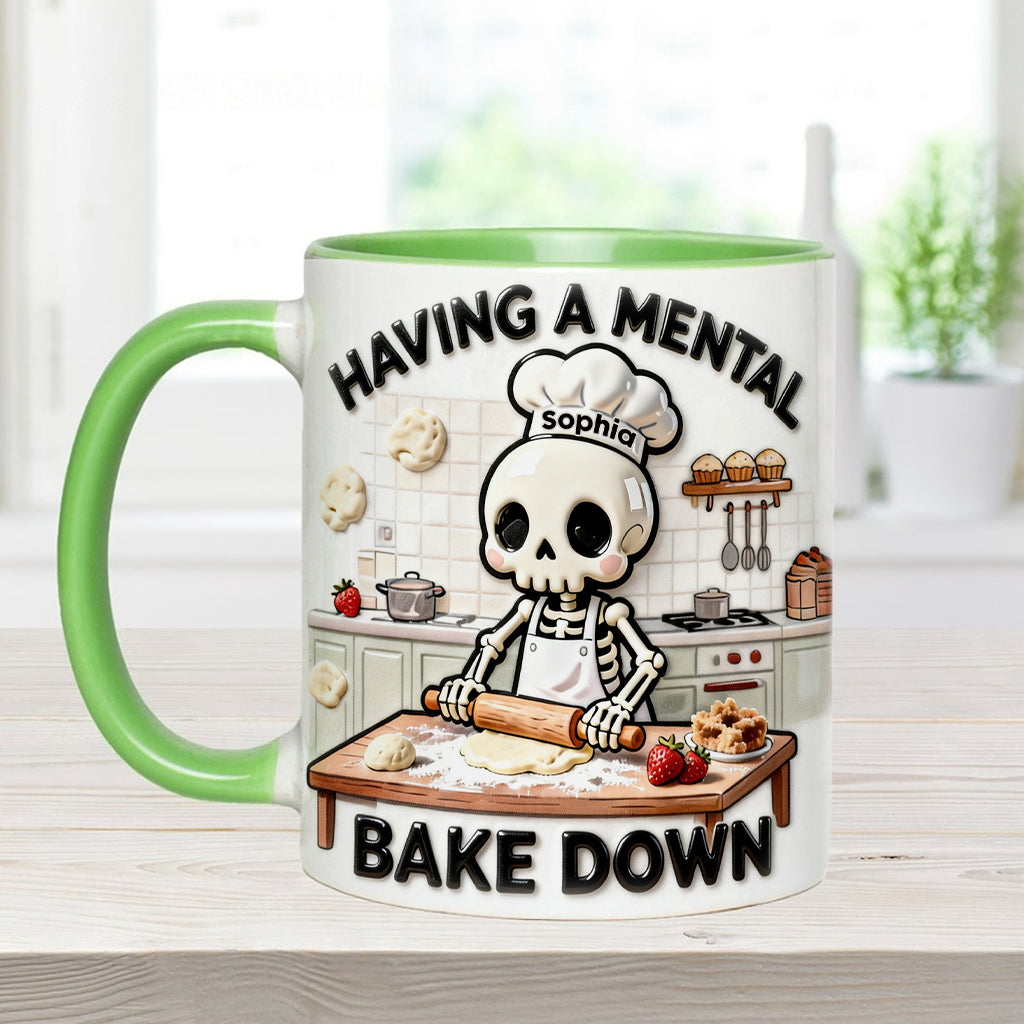 Having a Mental Bake Down - Personalized Baking Accent Mug & Coaster