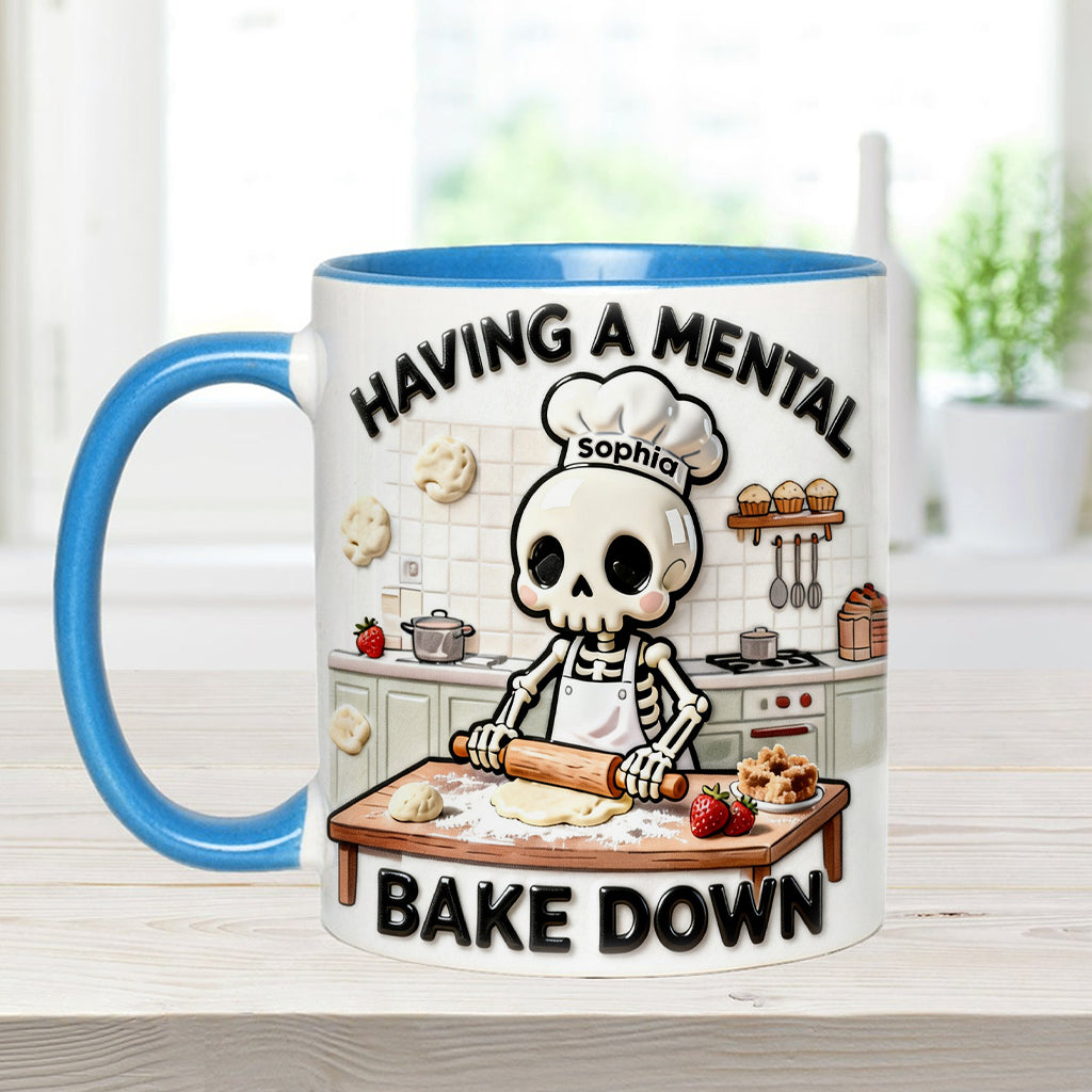 Having a Mental Bake Down - Personalized Baking Accent Mug & Coaster