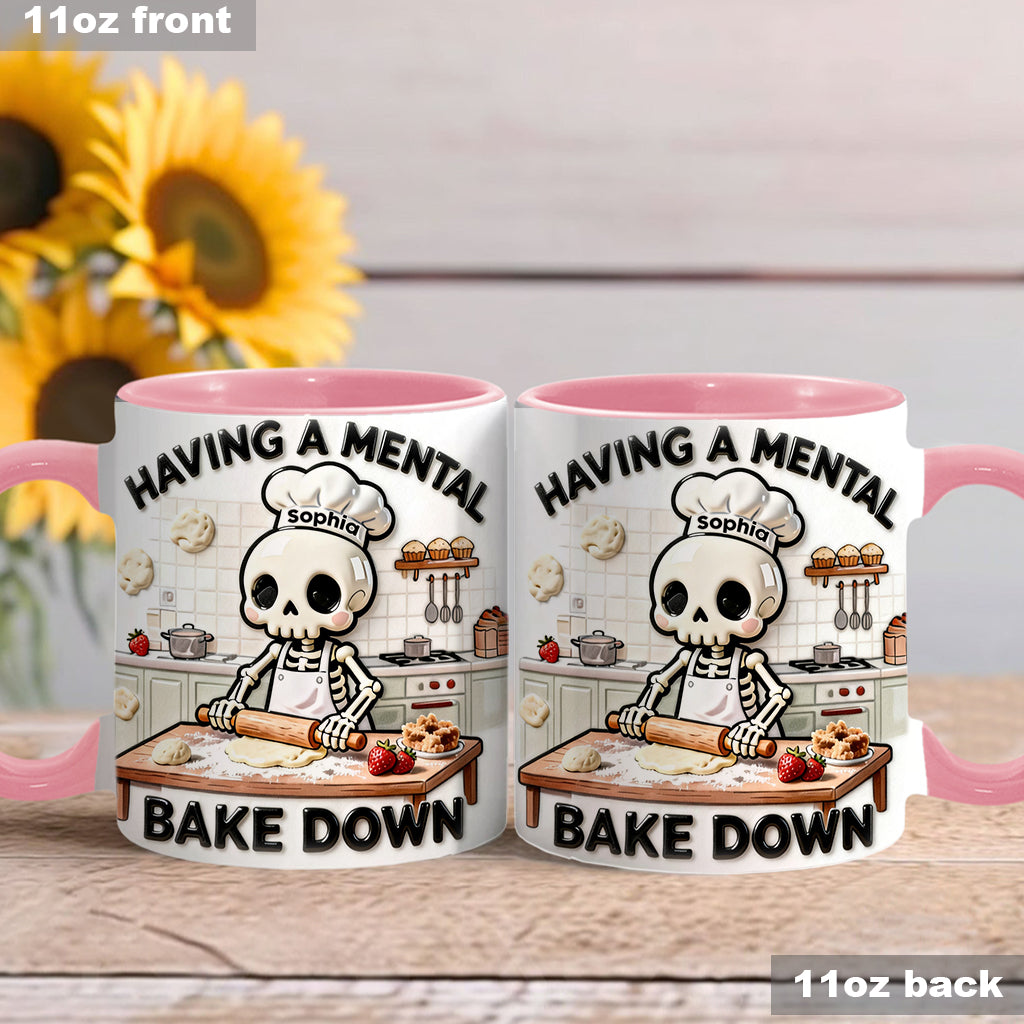 Having a Mental Bake Down - Personalized Baking Accent Mug & Coaster
