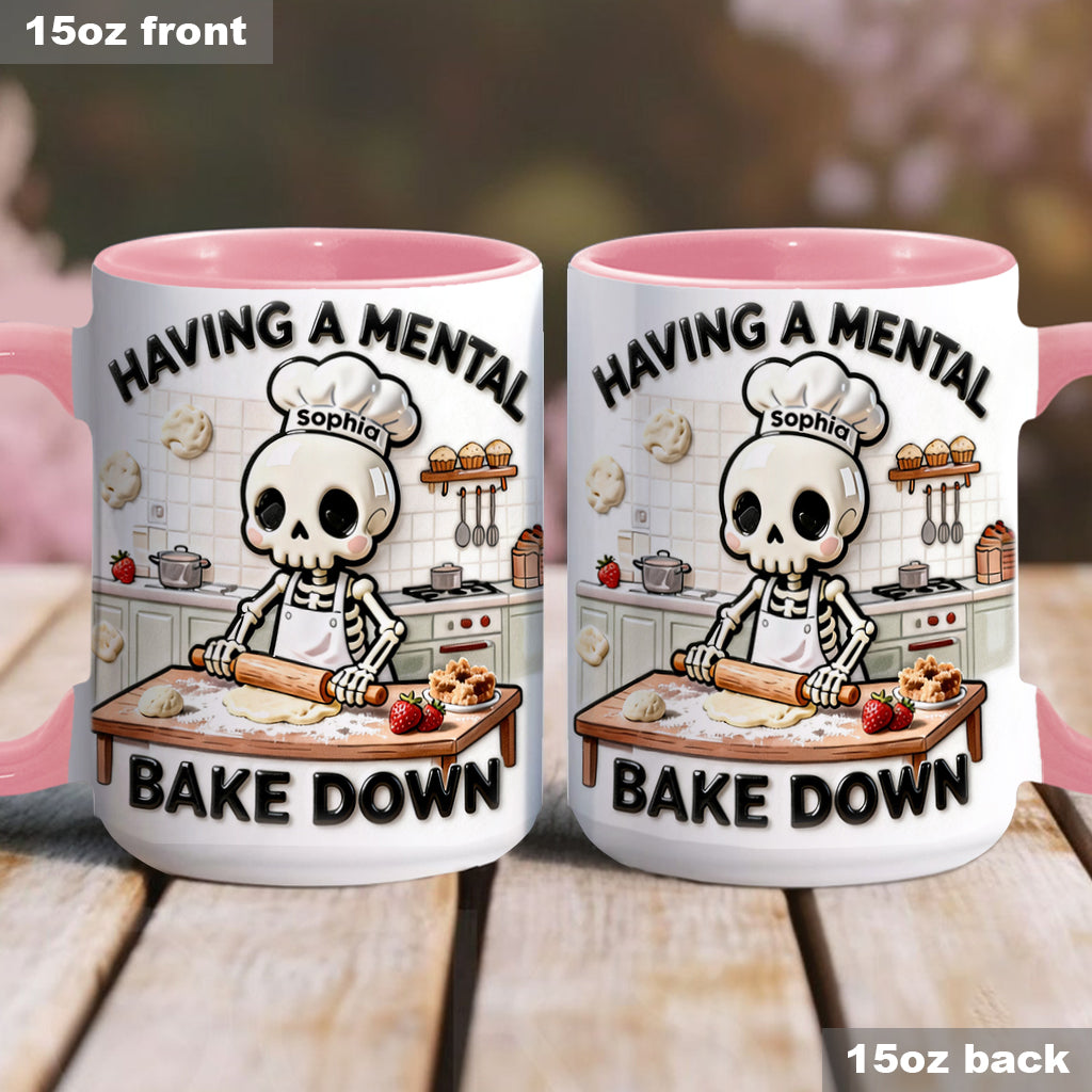 Having a Mental Bake Down - Personalized Baking Accent Mug & Coaster