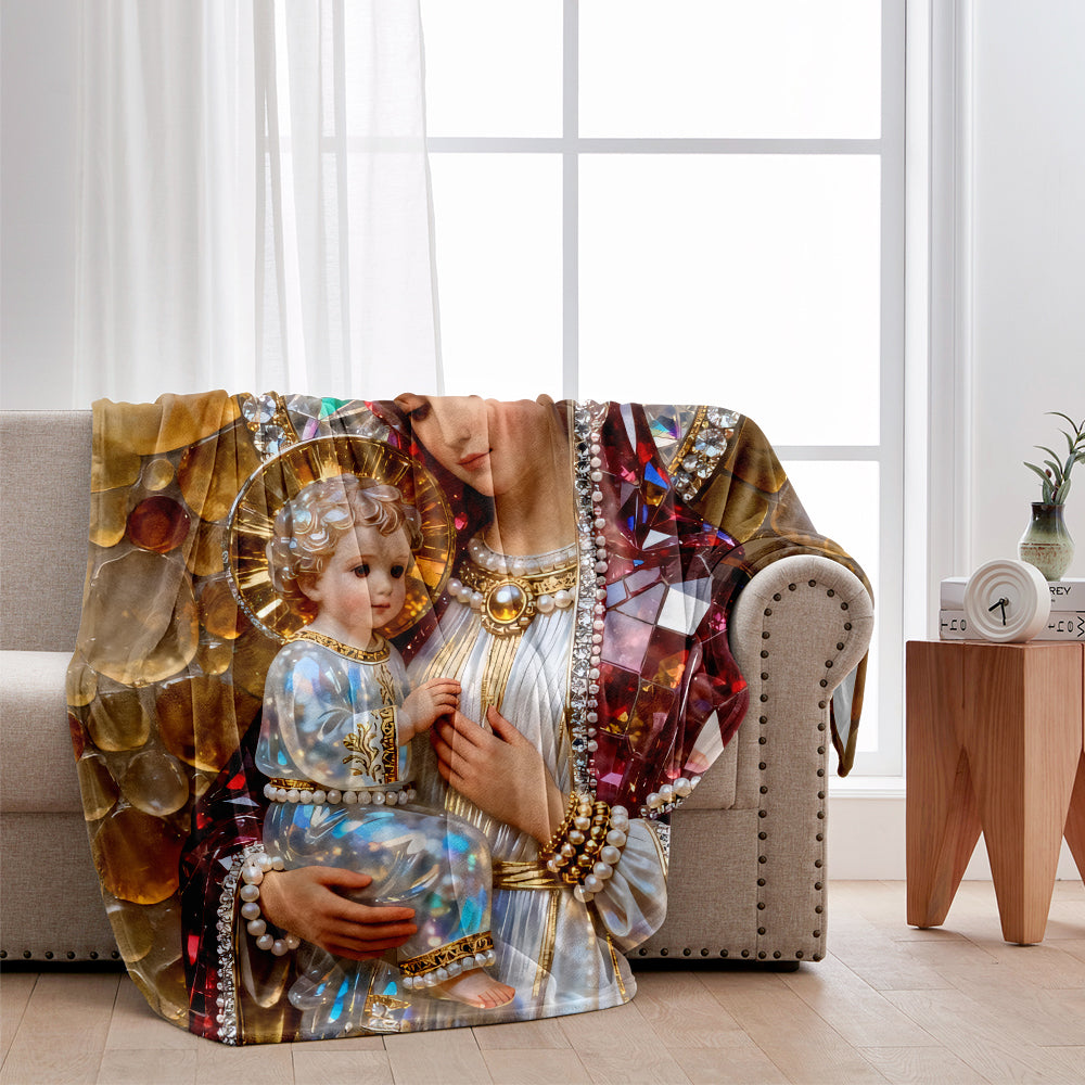 The Queen Of Heaven - Personalized Christian Blanket