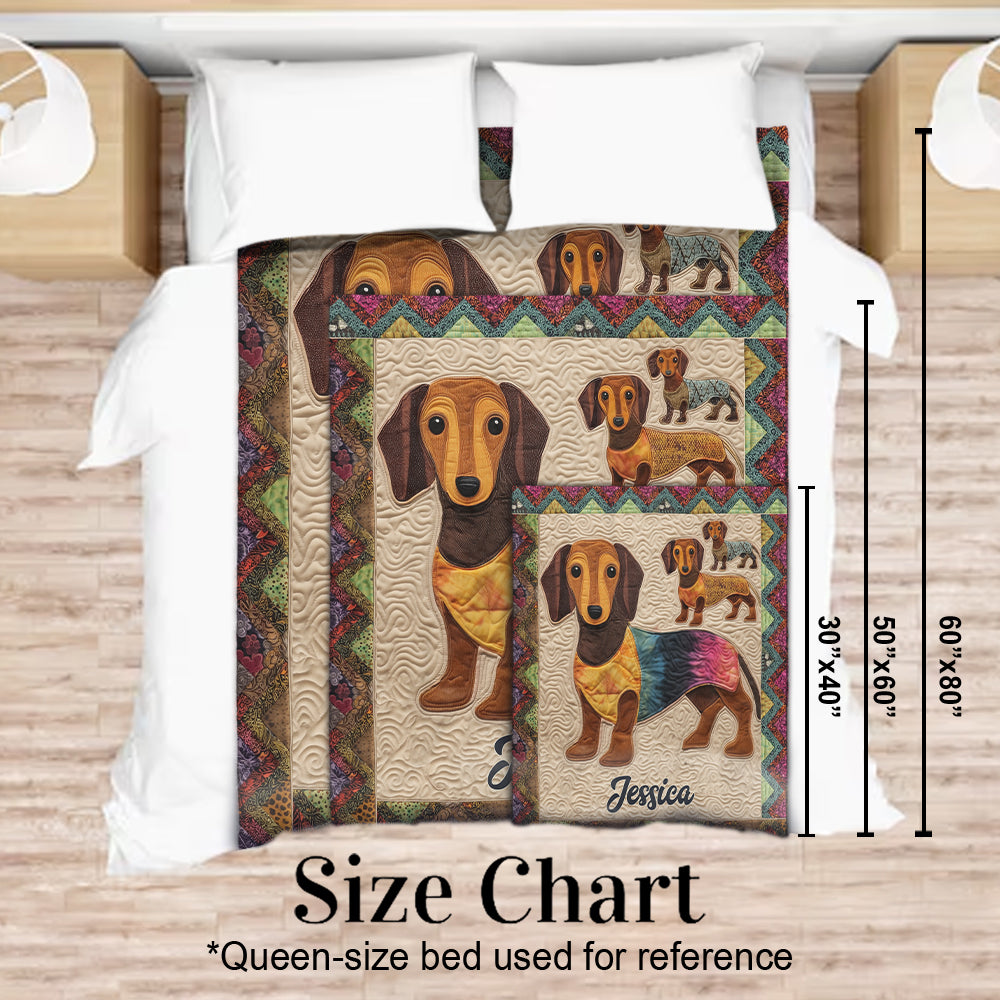 Life Is Better With Dogs - Personalized Dachshund Blanket