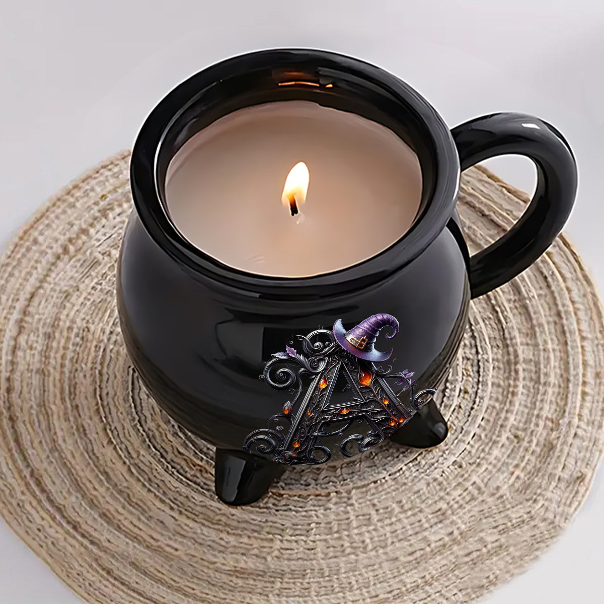 Witch Name Initial Letter - Personalized Witch Cauldron Mug