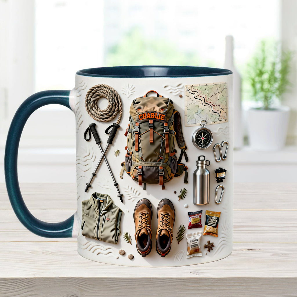 Love Hiking - Personalized Hiking Accent Mug & Coaster